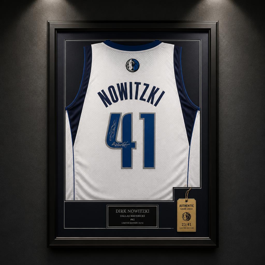 Game-used signed jersey #41 — framed & authenticated