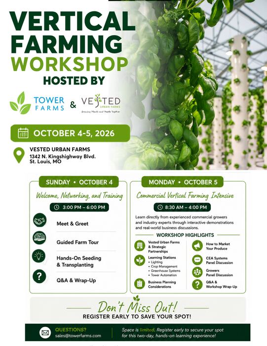 2026 Tower Farm Workshop Registration